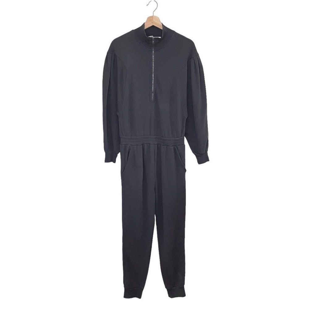 NWT Frame Easy Jumpsuit French Terry Organic Pima Cotton Faded Noir XS - Picture 6 of 16